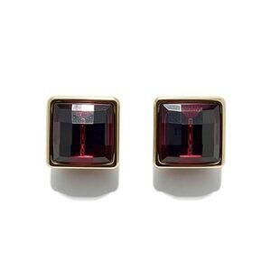 Anne Klein Purple Square Clip-On Earrings Nickel Safe